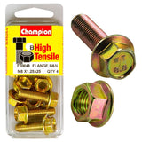 Champion Flange Bolt M8 x 25 (B) - GR8.8, durable steel bolt with flange head for reliable fastening in automotive and construction projects.