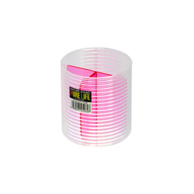 Set of 10 round pink plant stands, 9.7cm, perfect for stylish indoor and outdoor displays.