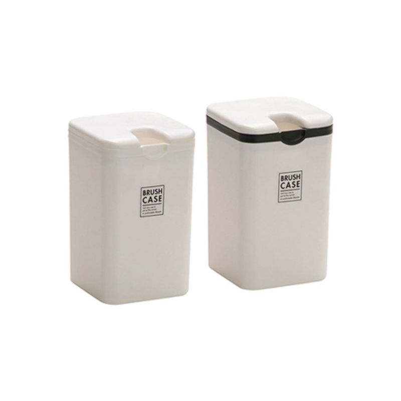 White toilet brush case set of 10, measuring 10.9 x 10.9 x 18cm, perfect for stylish bathroom organization and cleanliness.