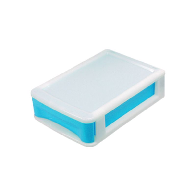 Set of 10 light blue storage cases, 23.1 cm tall, perfect for organizing documents and stationery at home or office.