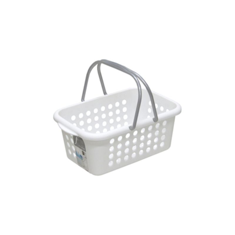Set of 10 white Fine Baskets, each 25 x 16.7 x 9.9cm, perfect for stylish home organization and storage solutions.