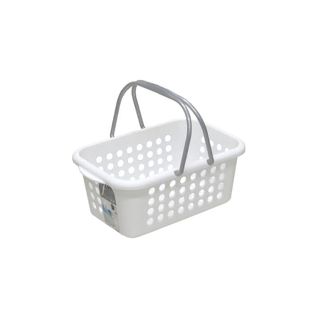 Set of 10 white Fine Baskets, each 25 x 16.7 x 9.9cm, perfect for stylish home organization and storage solutions.