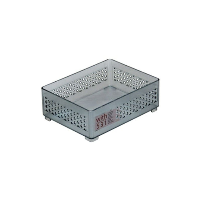 Set of 10 clear grey accessory cases for organized storage of craft supplies, jewelry, and electronics.