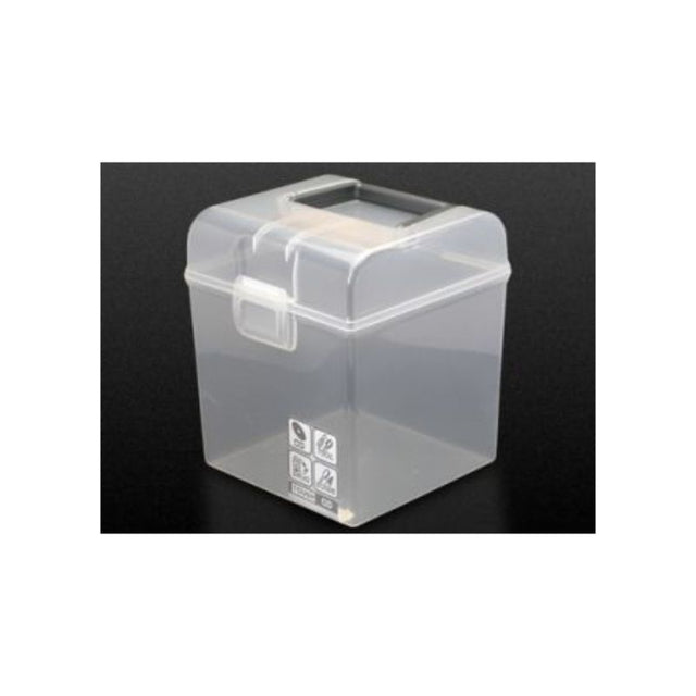Set of 10 grey and clear storage boxes for organized, visible storage in home, office, or garage spaces.