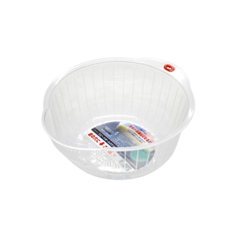 Draining Speed Bowl set of 10, 25.6 x 22.7 x 11.2cm, designed for efficient food prep and quick drainage of fruits and vegetables.