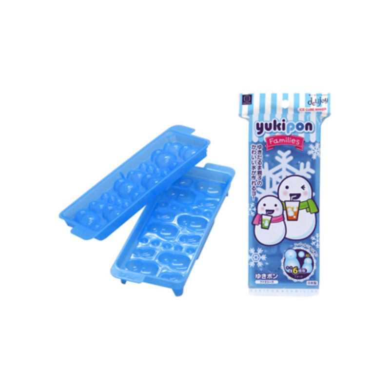 Vibrant blue silicone ice tray set of 10, each measuring 25.5 x 11.5 x 3.3 cm, perfect for easy ice cube making.