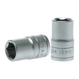 Teng 1/2in Drive Socket 14mm 6 Point, durable chrome vanadium steel, designed for precision and maximum torque on fasteners.