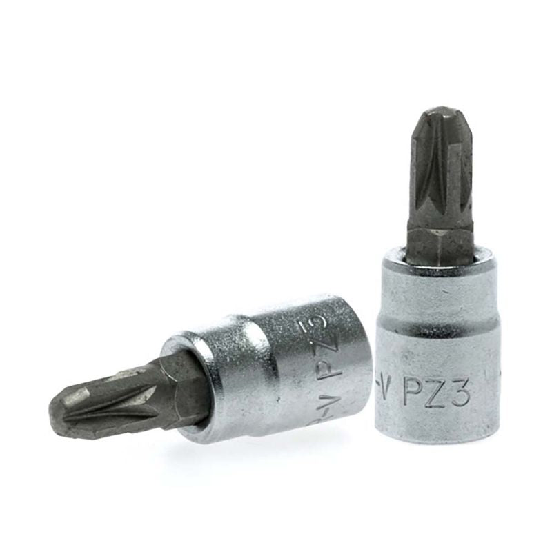 Teng 1/4in Dr. Bit Socket PZ#3, durable tool for PZ#3 screws, features magnetic design for secure fastener hold and one-handed use.