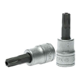 Teng 3/8in Dr. TX Bit Socket TPX45 with Torx profile for secure grip, ideal for automotive and industrial applications.