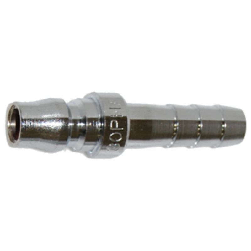 1/2-inch chrome-plated steel hose coupler with automatic shut-off valve, designed for reliable pneumatic connections and durability.