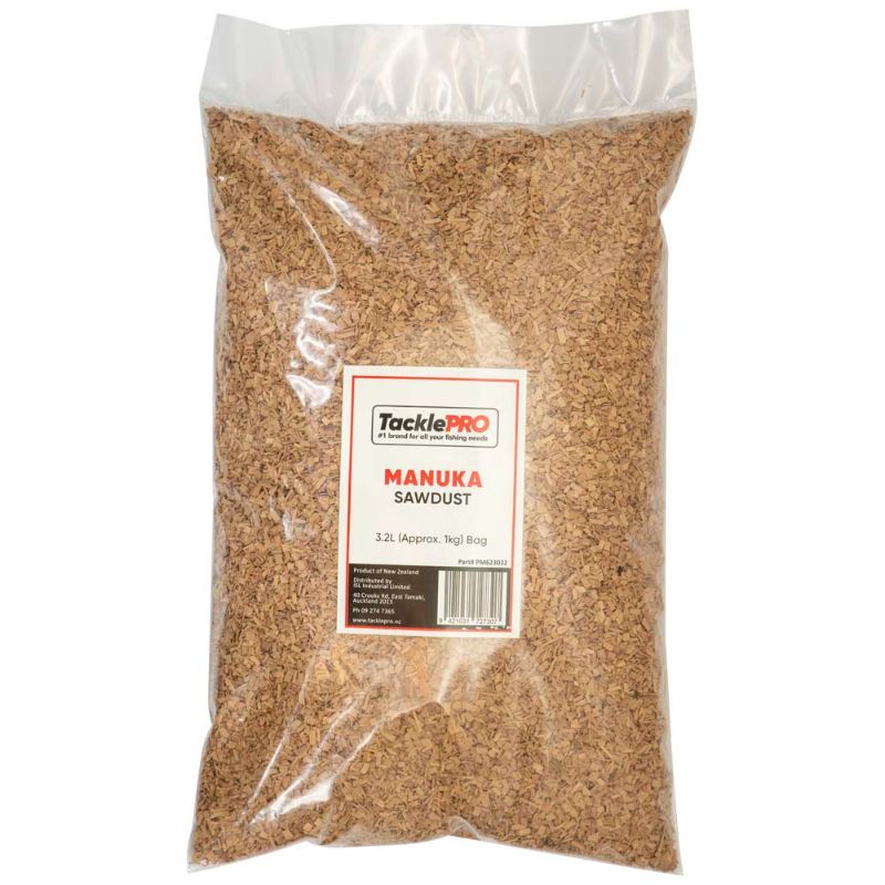 TacklePro Manuka Sawdust - eco-friendly, versatile sawdust for gardening, animal bedding, and crafting in a 3.2L bag.