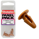 "Heavy-duty brown canoe clips, 14mm HD x 16.8mm, designed for secure canoeing and outdoor adventures - 2-pack."