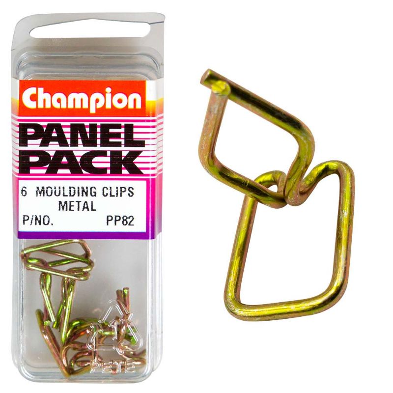 Champion Universal Metal Moulding Clip - 6pk: Durable and adjustable clips for securely installing mouldings and trims.