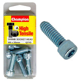 High-strength Champion Socket HD Set Screw M8 x 25 (A) - GR12.9, durable steel for secure fastening in mechanical projects.