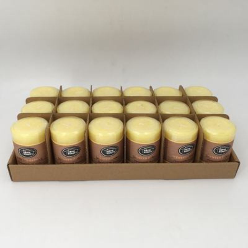 Set of 18 rustic yellow scented candles, 5 x 7.5cm, perfect for creating a cozy atmosphere and enhancing home decor.