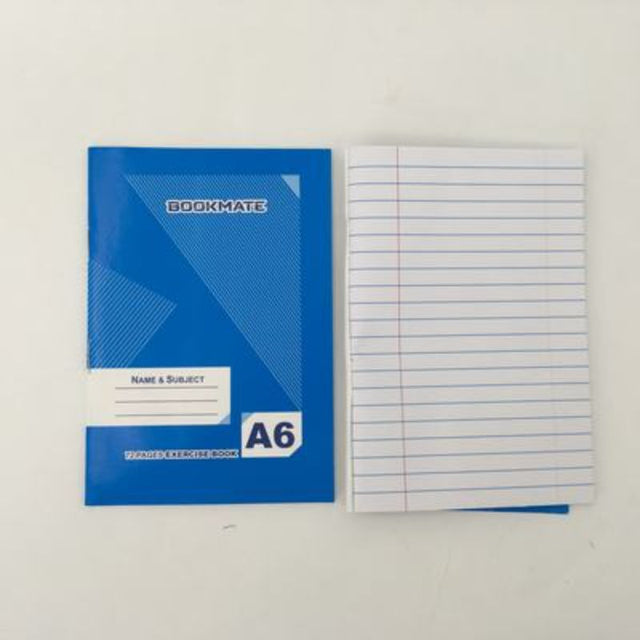 Set of 10 A6 exercise books with 72 pages, 7mm ruled lines, and vibrant red covers for organized note-taking.