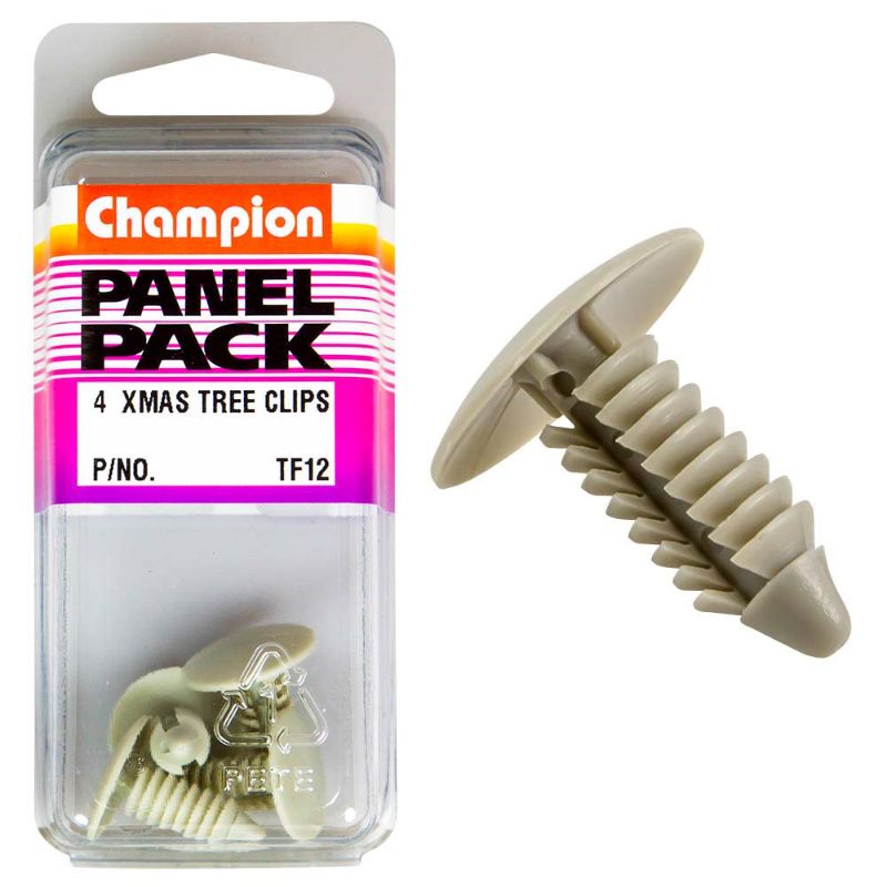 Grey Xmas tree clips, 4-pack, 21mm head, 27mm length, secure ornaments and lights, versatile for indoor/outdoor use.
