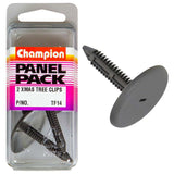 Grey Christmas tree clips, 34.8mm head and 36mm length, perfect for securing ornaments and lights during the holidays.