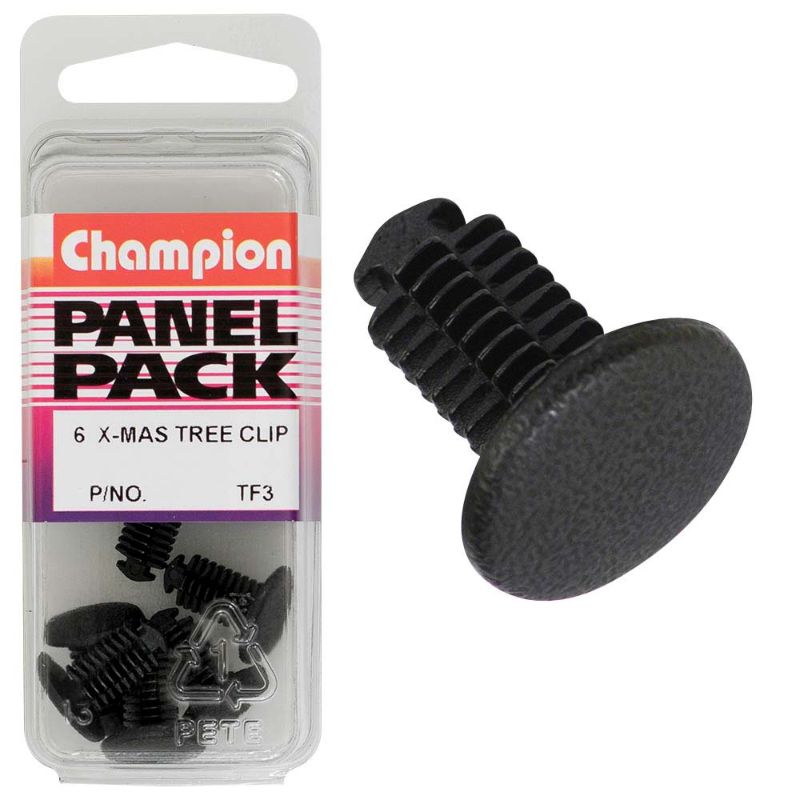 Black Champion Xmas Tree Clip, 14mm head and 15mm length, perfect for securing festive decorations on any Christmas tree.