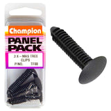 Black Champion Xmas Tree Clips, 18mm HD x 35mm, pack of 3 for secure, stylish holiday decoration.