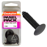 Black Champion Xmas Tree Clips, 25mm x 32mm, ideal for securely attaching ornaments and garlands to Christmas trees.