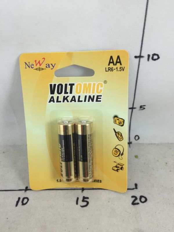 12-pack of AA alkaline batteries offering long-lasting power for high-drain devices like cameras and toys, perfect for everyday use.