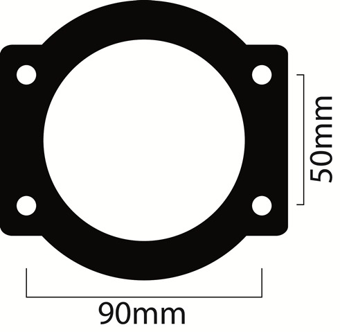 Wildcat Pod Adaptor for Subaru Legacy and WRX, enabling better airflow with 77mm pod filters for enhanced performance.