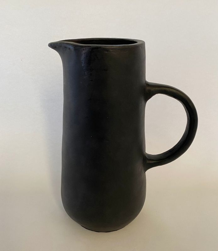 Elegant black JUG - STELLA, 67cm tall, perfect for serving beverages stylishly; set of 2 for versatile entertaining.