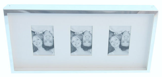 Elegant silver-plated Atlantis Photo Frame designed for 2.5 x 3 inch photos, perfect for any home decor.