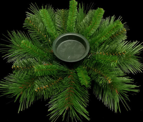 30cm pine candle holder featuring a natural finish, ideal for adding rustic elegance to any room decor.