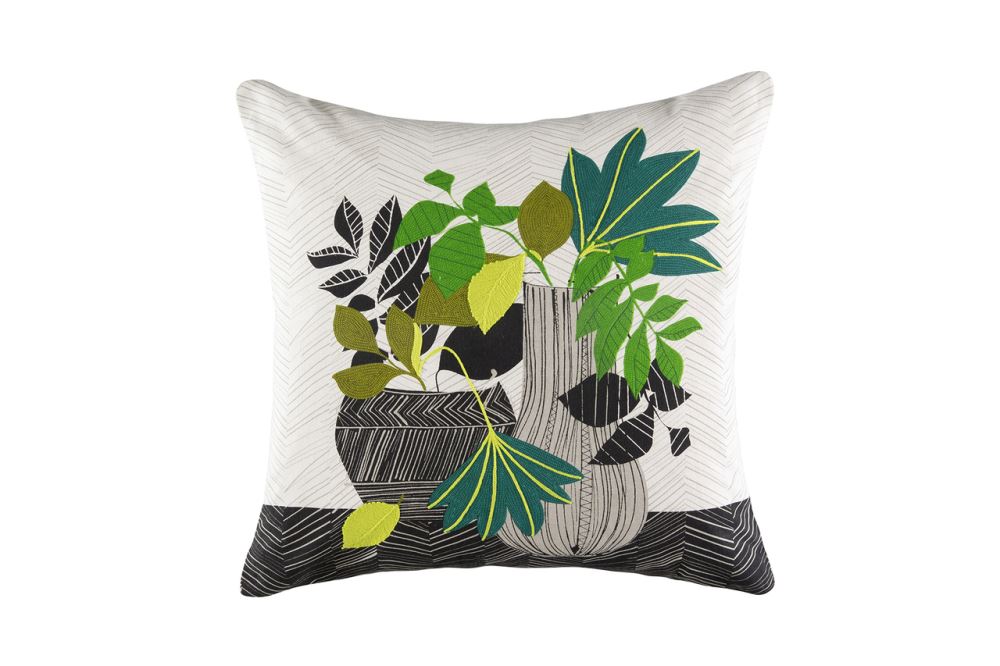 Cushion featuring KAS Planter design, 50 x 50cm, ideal for enhancing bedding and couch aesthetics.