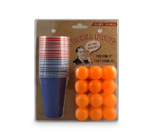 Beer Pong Kit - Drinking Gamer including cups, ping pong balls, and carry bag for ultimate party fun and gaming excitement.