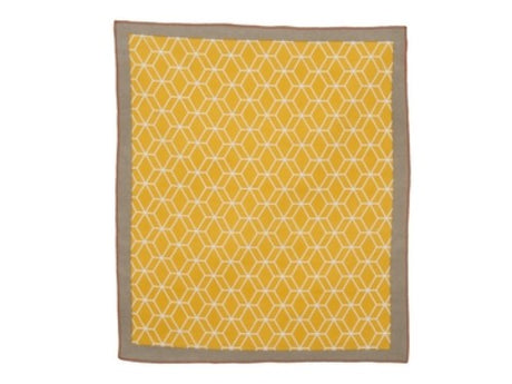 Stylish hexagon-patterned tea towel in 200gms cotton, measuring 55 x 65cm, perfect for drying and kitchen decor.
