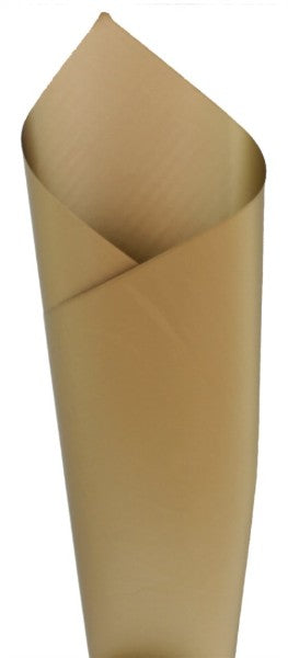 Waterproof gold floral euro wrap sheets, 100 count, 60cm x 50cm, perfect for elegant bouquet presentations and gift wrapping.