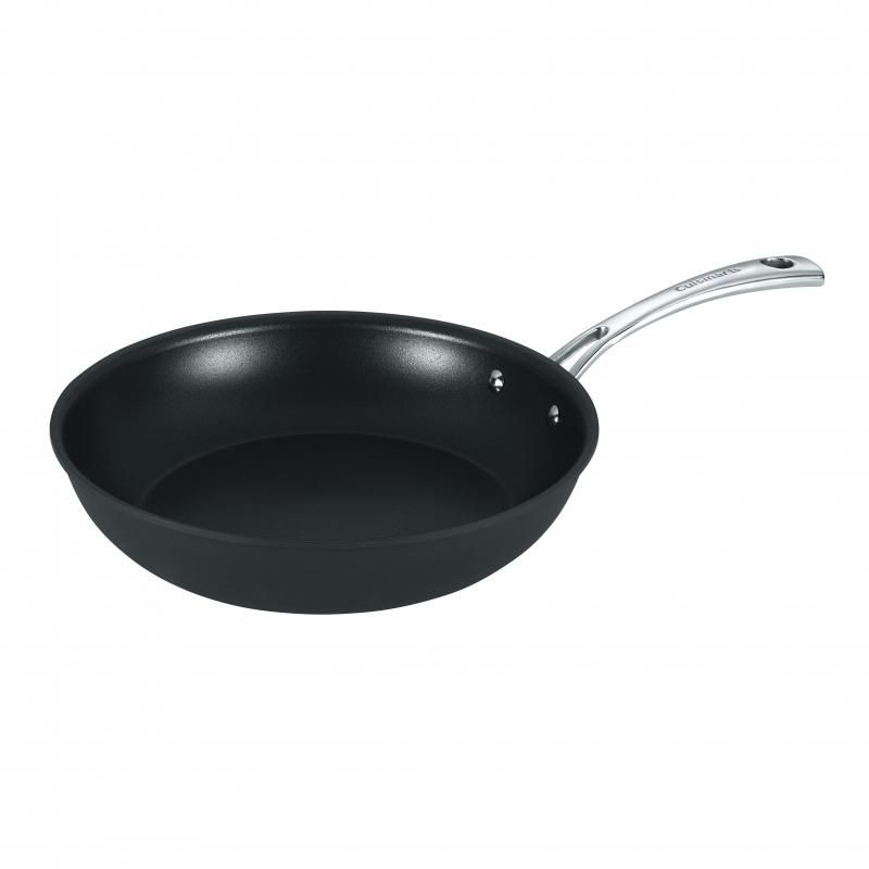 Cuisinart 28cm Fry Pan featuring non-stick coating, hard anodized aluminum, and durable stainless steel handles for versatile cooking.