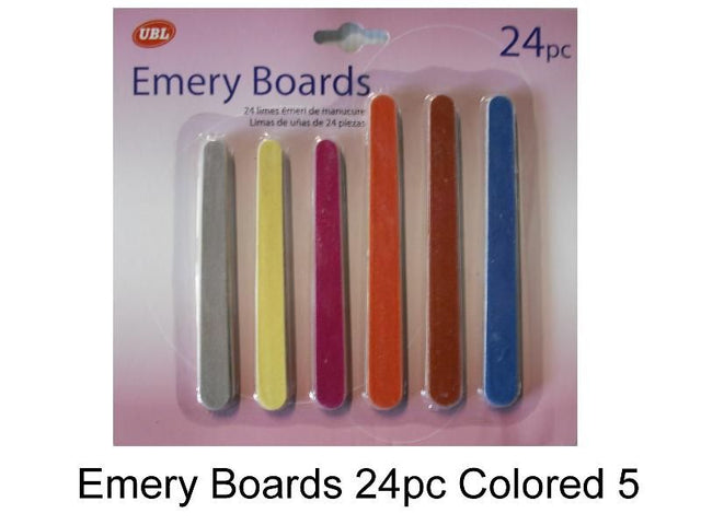 Premium emery boards in two sizes, 96 total, for shaping and smoothing natural or artificial nails. Ideal for flawless manicures.
