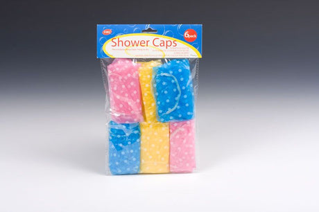 Set of 36 reusable shower caps in vibrant colors, designed to keep hair dry and stylish during showers and skincare routines.