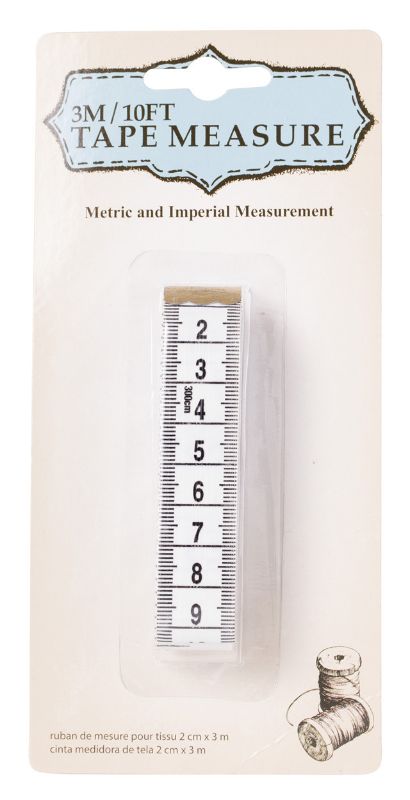 Cloth measuring tape bundle (4 units) with 3m length, ideal for crafting, tailoring, and home projects; metric and imperial units.