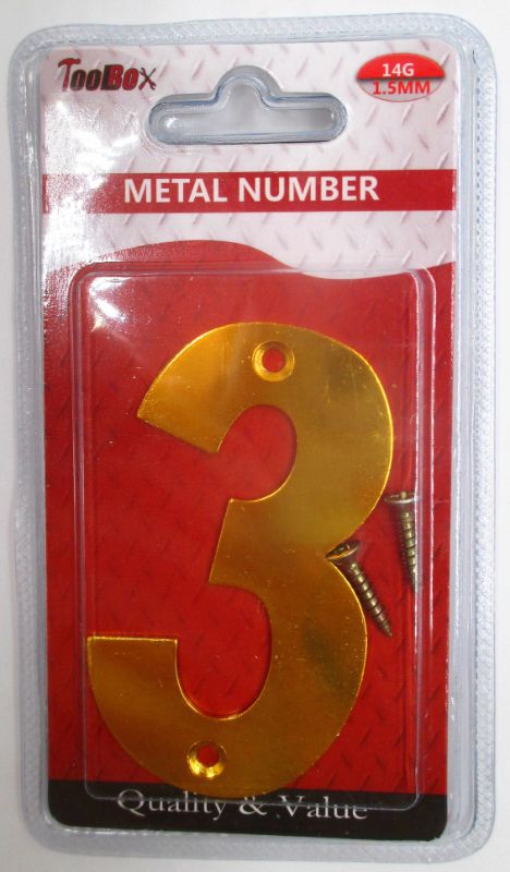 Metal Number 7.3cm
