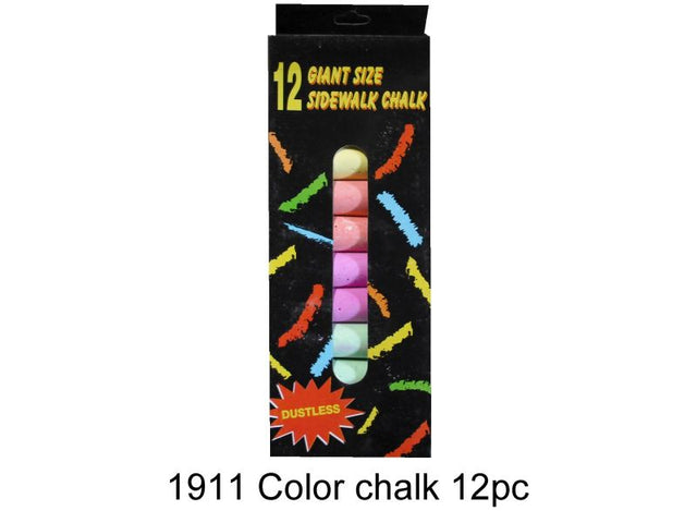 Vibrant 48-piece jumbo chalk set for kids, ideal for drawing on various surfaces, promoting creativity and fine motor skills.