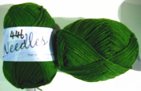 Green 2 Acrylic Yarn set of 6, 100g each, soft and durable for knitting sweaters and vibrant home décor projects.