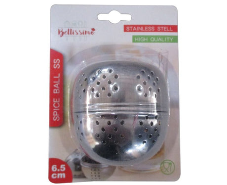 Stainless steel spice balls (6.5cm, set of 4) for easy flavor infusion in soups and stews, preventing spice spills.