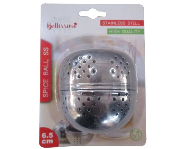 Stainless steel spice balls (6.5cm, set of 4) for easy flavor infusion in soups and stews, preventing spice spills.