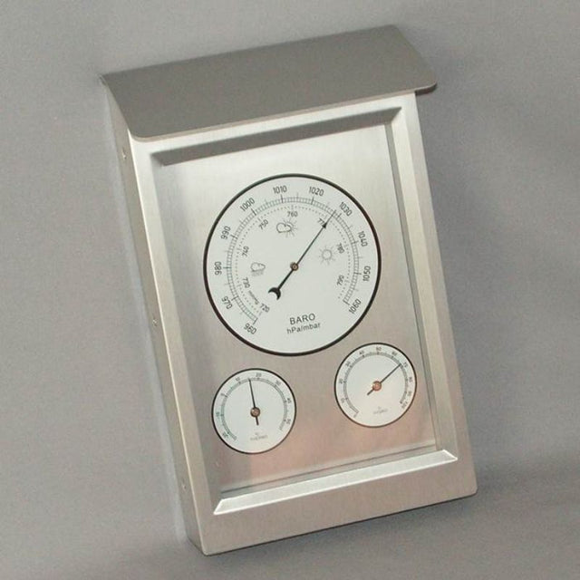 Stylish 22cm barometer with ally case for accurate weather monitoring and elegant home decor.