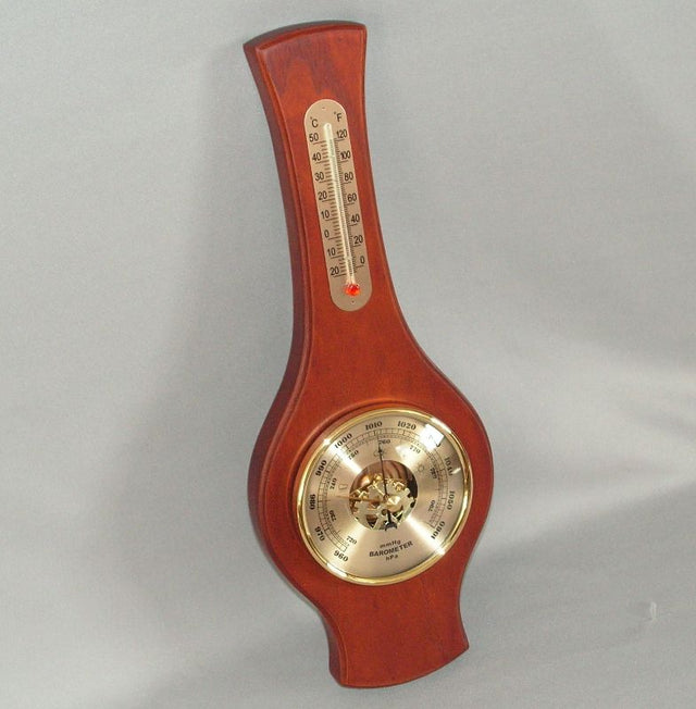 Elegant Maho Baro Banjo Barometer (33cm) featuring vintage design and accurate atmospheric pressure readings for stylish decor.