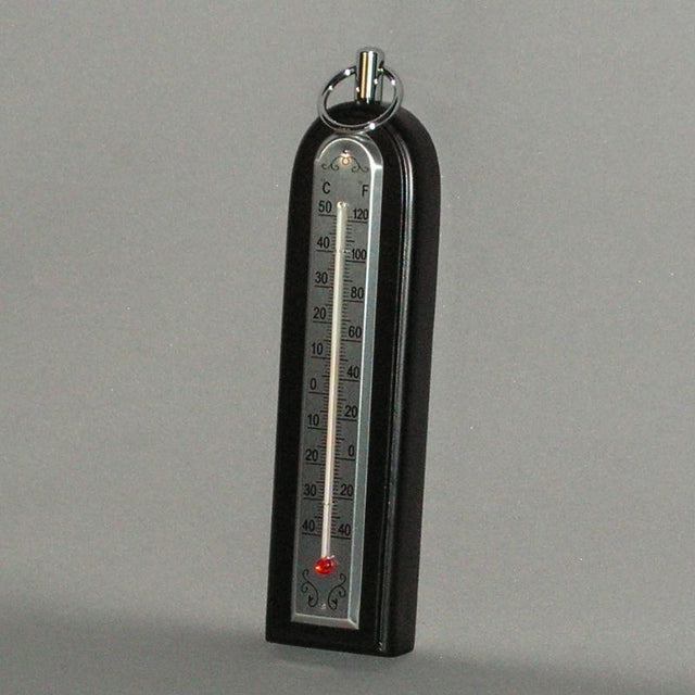 Sleek black 20cm thermometer for accurate cooking, ideal for deep pots and grills, perfect for any culinary enthusiast.