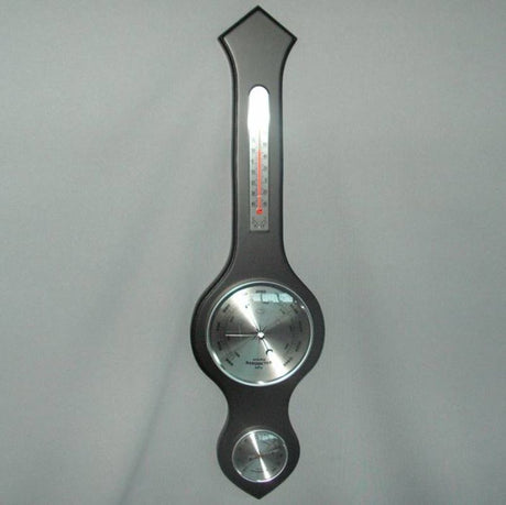 Sleek black 50cm barometer blends style and function, providing accurate weather readings for any decor.