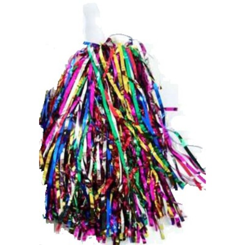 Colorful pom poms in rainbow shades, perfect for crafting and DIY projects, adding vibrant flair to any creation.