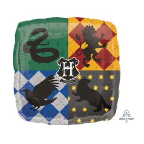 45cm square foil balloon featuring vibrant Harry Potter designs, ideal for magical celebrations and themed parties.