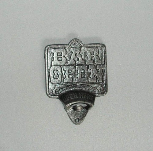 Stylish 11x16cm cast iron bottle opener, perfect for home bars and easy beverage opening.